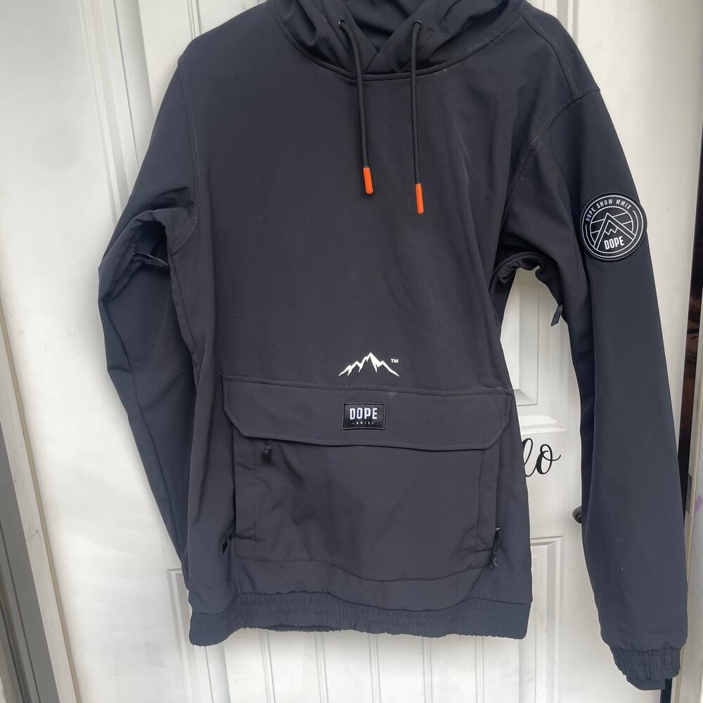 DOPE brand Wylie blizzard snowboard jacket pullover black size Medium
